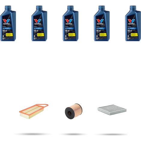 Kit tagliando 3 FILTRI e 5L OLIO compatibile con Citroen C5 III 2.0 16v 103kw dal 2008 (1/5)
