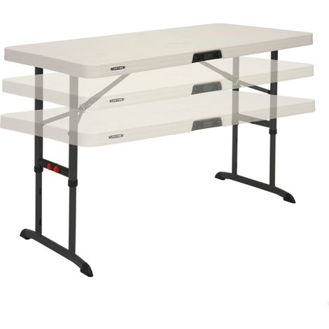 Table Pliante réglable Beige 121,9 x 60,9 x 91,4 cm 80522 (1/5)