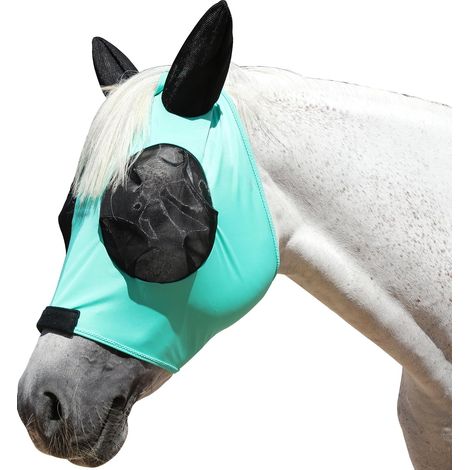 Fly Mask for Horses with Ears, Lake Green M (1/5)