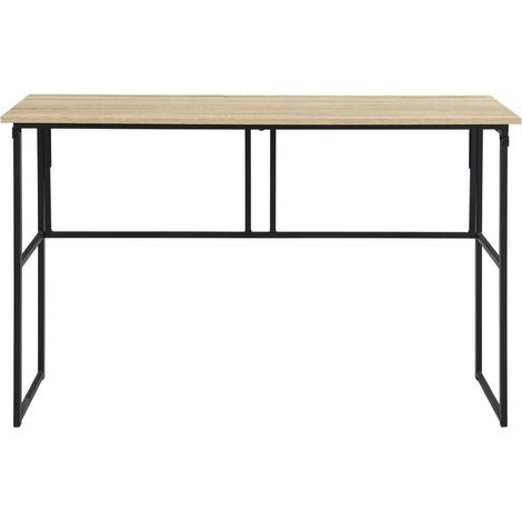 Mesa estudio plegable acabado en Oak / Negro, 75cm(alto) 120cm(ancho) 50cm(fondo) (1/5)
