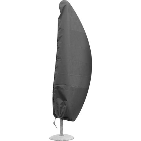 Housse de parasol déporté 185 cm – Toile Oxford polyester 220g/m² – Imperméable et anti UV – Système d'attache cordon et œillets – Green Club