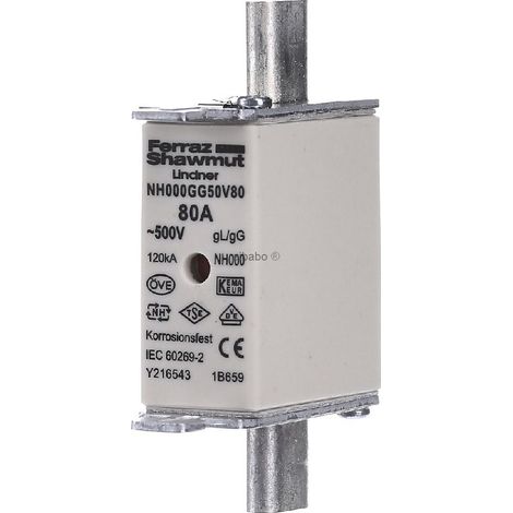 Mersen Fusibile HRC a bassa tensione NH0 80A