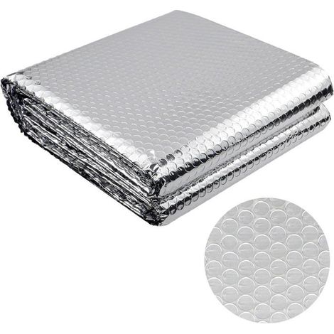 Isolant Thermique, Film à Bulles Épais en Aluminium, 60cm x 5m Feuille Réfléchissante Double Face en Aluminisé, Feuille D'aluminium (1/5)