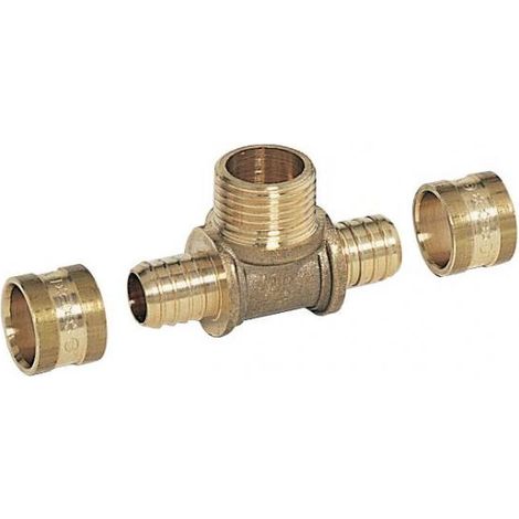 COMAP Raccord PER à glissement - Té sortie Mâle - Diamètre ⌀20x1,9 mm - Mâle 1/2 (15x21) - Pexy pour Tubes PER - 4347 (1/2)