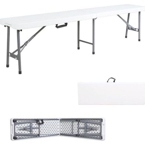 Banquette de brasserie en HDPE, 183x30 cm, rayures 09630