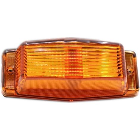 Lot de 2 clignotants de position/de balisage avec ampoules à incandescence, verre orange, 12 V–24 V, pour camions, tracteurs, ex