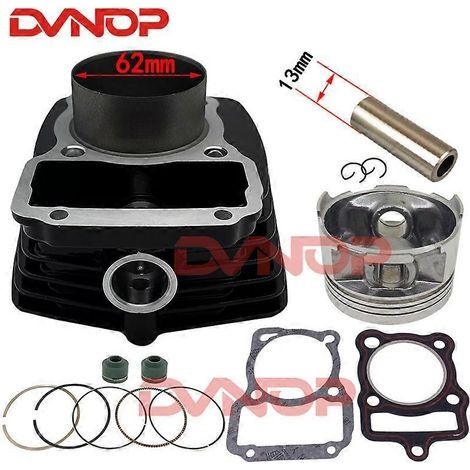 Kit de joints de segments de piston pour cylindre de moto Honda XR 125 L NXR125 XR125L BROS TO 150, modification gros alésage 62 mm (noir) (1/5)