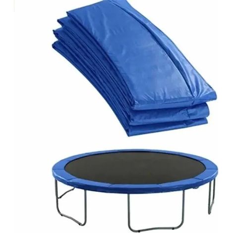 Housse de protection pour ressorts de trampoline 2,44 m – bordure bleue – protection anti-déchirure et anti-UV – pour usage extérieur (1/5)