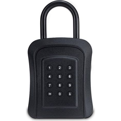 Applicable Boîte de rangement intelligente pour clés avec construction en métal étanche, mot de passe et application, cadenas antivol, support mural pour clé électronique TTlock, spacieuse (1/5)