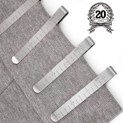 Lot de 4 Pinces en acier inoxydable Ourlet Clips 7,6 cm Mesure Règle de matelassage pour Clips, l'Épinglage et marquer les accessoires-Karteo (1/4)