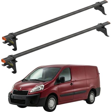 Barres de toit pour Peugeot Expert (à partir de 2016), points de fixation, aluminium, 2 barres (1/5)