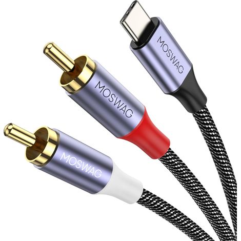 Câble USB-C vers 2 RCA Mâle, Audio Stéréo Type C vers Cinch HiFi (1/5)
