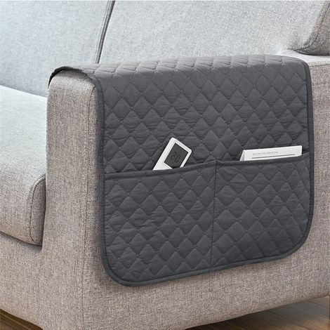 Housses d'accoudoirs de canapé – Caddie et organiseur de fauteuil, imperméable, durable, antidérapant, confortable, multifonctionnel, organisateur d'accoudoirs de canapé pour téléphone portable, table