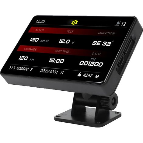 Compteur de vitesse de voiture, satellites GPS, affichage tête haute (HUD) (1/5)