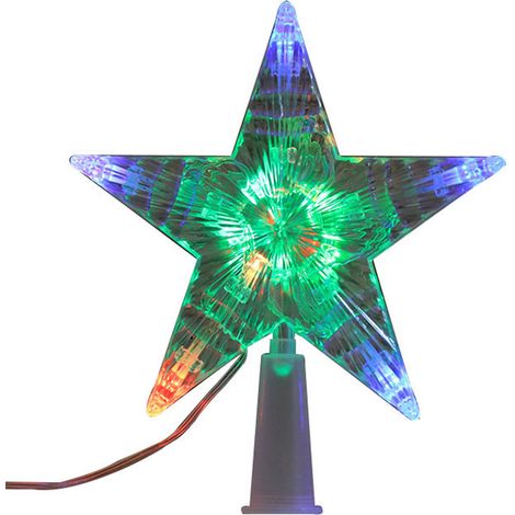 Étoile Lumineuse LED Pour Arbre De Noël, Décoration Célébration Fête Avec Éclairage Coloré, Alimentée Par Piles AA Ou USB, Accessoire En Plastique (1/3)