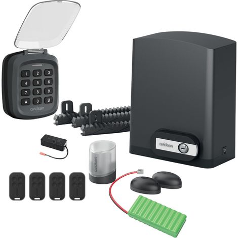 Motorisation connectée Avidsen Orea Connect avec batterie de secours et digicode pour portail coulissant de 4 m