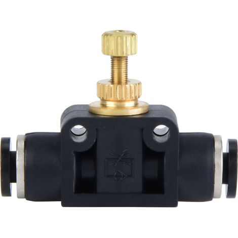 Contrôleur de débit d'air pour tube en T 4/6/8 mm, raccord pneumatique, vanne de régulation (8 mm) (1/5)