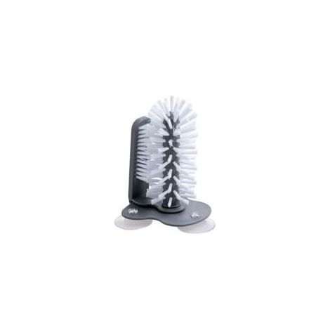 Brosse de nettoyage ,Double Face Goupillon Bouteille avec Base D'aspiration Puissante pour Outils de Maison D'évier de Cuisine de Bar,avec 2 × Éponges en Silicone (1/5)