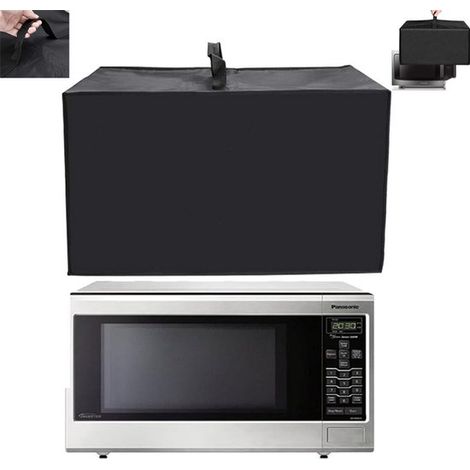 Funda antipolvo microondas, impermeable tela microondas, Negra, 50  40  32 cm, resistente horno microondas, tela resistente horno microondas (1/5)