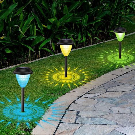 Lampes Solaire Paysage - Lampes À Ombre Solaire Extérieur - Pour Jardin Cour Balcon Terrasse - 10 Heures D'Autonomie - 3 Modes De Lumière - 1 Pièce (1/5)