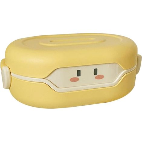 Boîte à bento portable jaune en polypropylène, compatible (1/5)
