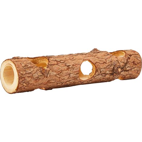 TRIXIE Tunnel tubolare Natural Living, legno di corteccia, ø 7 × 30 cm, 6131, materiali naturali al 100%, senza canali in resina (1/4)