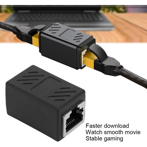 Adaptateur RJ45 blindé double femelle pour câble réseau 8P8C, lot de 10 connecteurs Ethernet pour ordinateur haut débit (1/5)