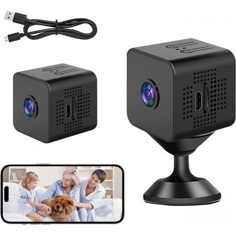Caméra domestique intelligente,caméra de surveillance sans fil haute définition avec support magnétique et batterie intégrée de grande capacité (1/4)