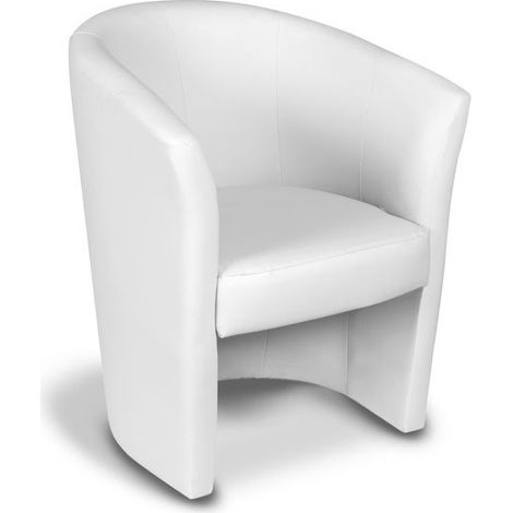 POLTRONA MOD. MOON IN ECOPELLE CM 64X63 H. 76 BIANCA (1/5)