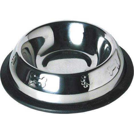 Ciotola 0,80 lt: Ciotole in acciaio inox con base antiscivolo e decoro per cani e gatti