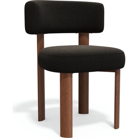 Lot de 2 chaises en velours chenillé noir RICH (1/5)