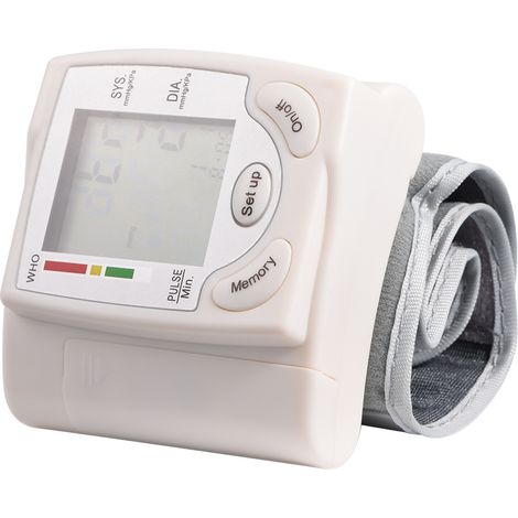 Tensiomètre numérique automatique à brassard poignet, écran LCD, mesure à domicile (1/5)