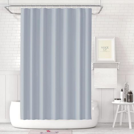 Duschvorhang 180x200 PEVA Hellgrau H200 x B180 cm (1er Pack) (1/5)