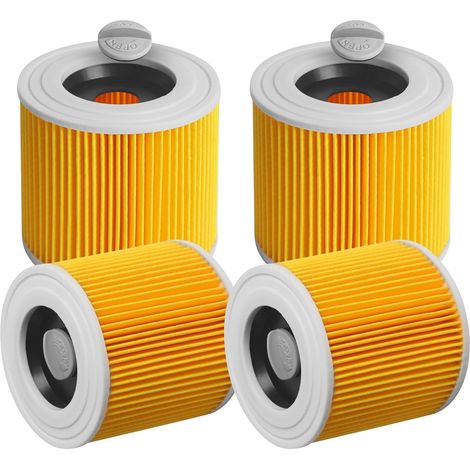 Lot de 4 pour Filtre aspirateur karcher de rechange pour Filtre karcher WD3 pour karcher WD3 WD2 WD1 MV3 MV2 A K KNT NT SE VC, compatibles avec 6.414-552.0/6.414-772.0/6.414-547.0 et autres modèles (1/5)