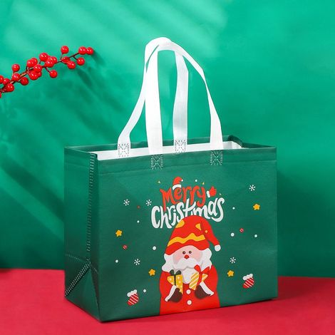 Weihnachtsgeschenktüten 322515 cm mit Kordelzug, 10er-Packung, Tüten zum Verpacken von Weihnachtsleckereien, Geschenktüten für Weihnachtsfeiern, Bonbontüten mit Schleifen (1/4)