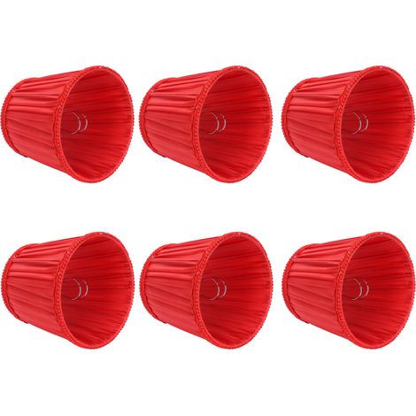 Lot de 6 abat-jour modernes en tissu de style européen pour lustre/plafonnier E14 (1/5)