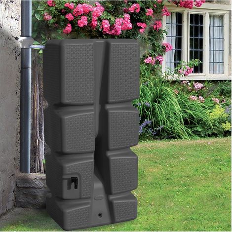 EDA – Récupérateur d'eau de pluie mural 310L – Fixation murale – Cuve en plastique – Pré-perçages pour raccordement – Fabrication française