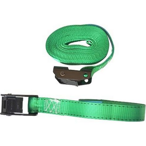 Lntyq Lot de 2 sangles de fixation pour bagages de 5 m x 25 mm, avec boucle à griffe, couleur verte