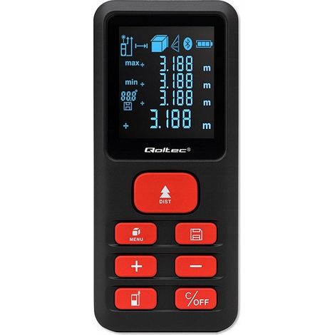 Herramienta de medición electrónica qoltec laser rangefinder precisión 2mm alcance 120m (1/3)