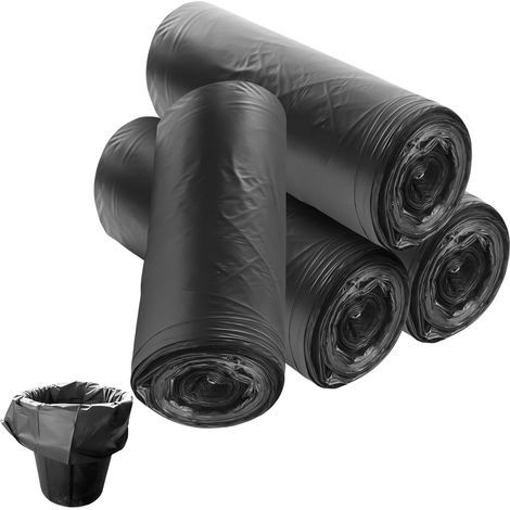 Lot de 100 trousses de toilette noires – 15 l – biodégradables – imperméables – extra épaisses – pour le camping, la randonnée, les voyages et les toilettes portables (1/5)