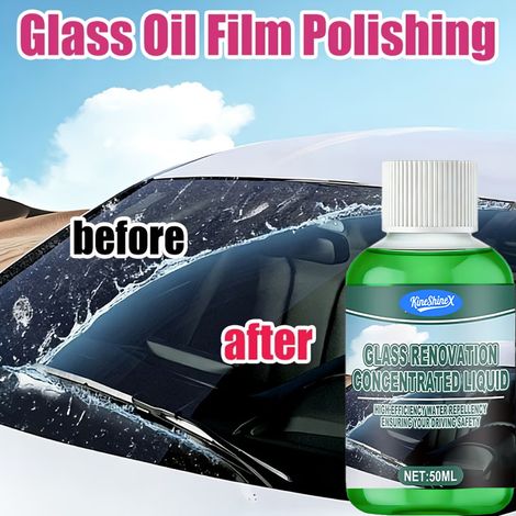 KineShineX konzentriertes Scheibenwaschmittel eignet sich für alle Jahreszeiten und entfernt Schmutz, Ölfilm, Wasserflecken, Vogelkot und Verschmutzungen von Autoscheiben. (1/5)