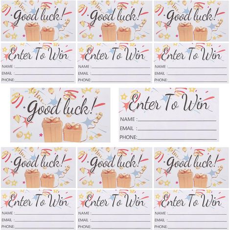 Billets de Tombola Vierges 200 Pcs en Papier Lisse, Formulaires de Participation avec Lignes Pré-imprimées, Tickets pour Tirage Sort et Événements Festifs, pour Concours (1/5)