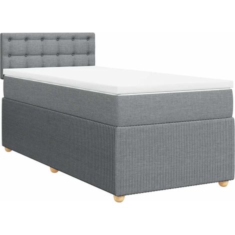 Maison Exclusive - Boxspringbett mit Matratze Hellgrau 80x200 cm