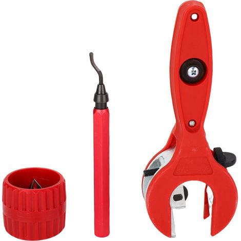 Jeu de coupe-tubes, plage de coupe de 8 à 29mm, Tube à cliquet permettant d'économiser du travail avec outil d'ébavurage et alésoir de tuyau (1/5)
