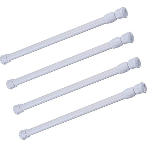 Barre De Tension - Acier À Haut Carbone - Réglable 55 À 90 Cm - Pour Placard Armoire Cuisine Salle De Bain - 4 Pièces