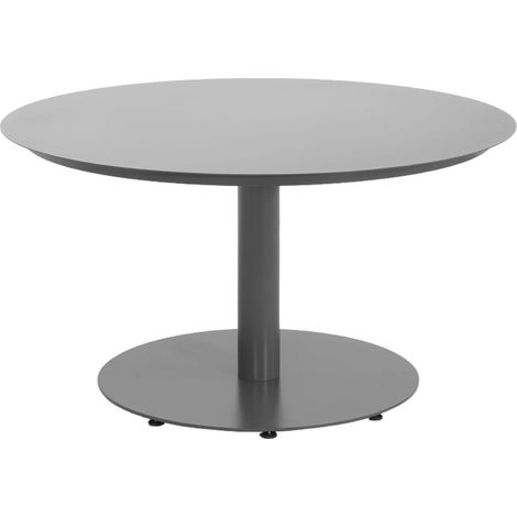 sweeek - Runder Aluminium-Gartentisch Ø140cm für 6 Personen