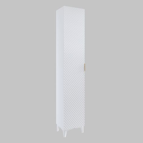 Badezimmersäule Kollektion CHIC in Weiß und Gold – Moderner und eleganter Stauraum