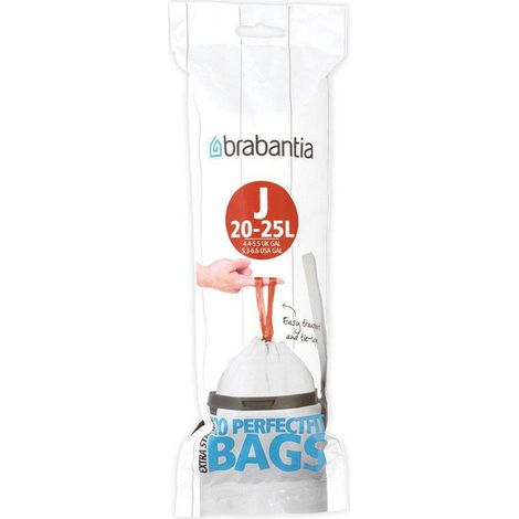 Rouleau De 20 Sacs Poubelle Code J - 23 L - Perfect Fit - Spécial Bo Touch - Brabantia