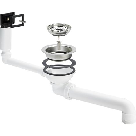 Ensemble de vanne de vidange 7139.151 en plastique blanc