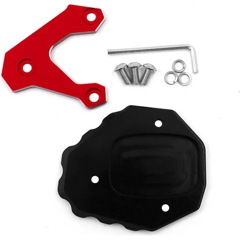 (Rouge) Compatible avec les motos HONDA CB500X CB 500X CB500 X 2013-2023 2022 2021. Béquille latérale, plaque d'extension et coussinet Maxpower. (1/4)